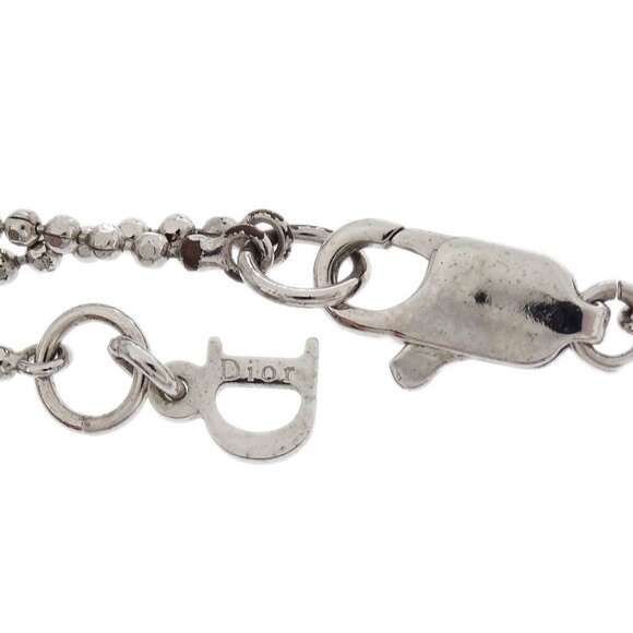 Christian Dior 2set Necklace Piercing Earrings Dice Silver 144870 - Picture 5 of 6